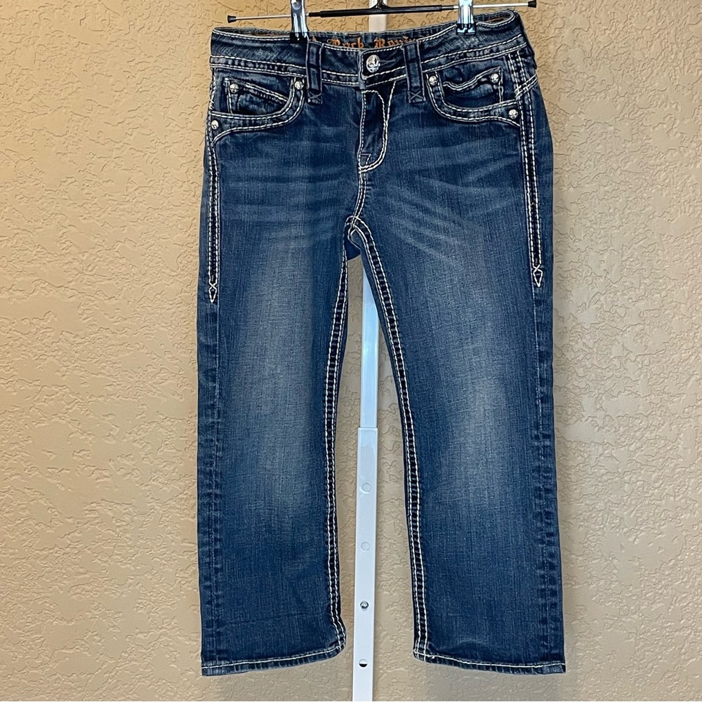 Rock Revival Johanna Distressed Ankle Capri Jeans Size 28